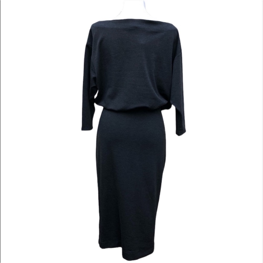 Anthropologie Knit Column Dress, Charcoal Grey NWT Women’s Size Small - Picture 4 of 8
